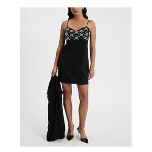 Embellished Sweetheart Mini Shift Dress